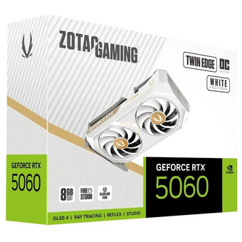 Видеокарта Zotac RTX 5060 Twin Edge OC White ED NV RTX5060 8Gb (ZT-B50600Q-10M) 128bit GDDR7 PCI-E 5.0 2527/28000/HDM 