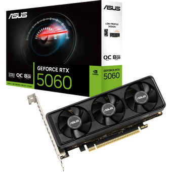  Видеокарта Asus Nvidia GeForce RTX 5060 (RTX5060-O8G-LP-BRK) 8Gb PCI-E 4.0 128bit GDDR7 2550/28000 HDMIx1 DPx3 HDCP Ret 