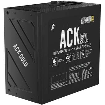  Блок питания 1STPLAYER ACK Gold 850W Black (HA-850BA2-BK) / ATX 3.1, PCle 5.1, APFC, 80 Plus Gold, LLC+DC-DC, full Teapo caps, 140mm fan, full modular 