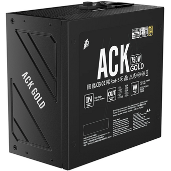 Блок питания 1STPLAYER ACK Gold 750W Black (HA-750BA2-BK) / ATX 3.1, PCle 5.1, APFC, 80 Plus Gold, LLC+DC-DC, full Teapo caps, 140mm fan, full modular   Блок питания 1STPLAYER ACK Gold 750W Black (HA-750BA2-BK) / ATX 3.1, PCle 5.1, APFC, 80 Plus Gold, LLC+DC-DC, full Teapo caps, 140mm fan, full modular