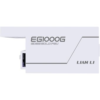 Блок питания Lian Li EG1000G (G9P.EG1000G.WH00.RU) / White / ATX 3.1, 1000W, 80 Plus Gold, PCIe 5.1, APFC, USB/Fan HUB, 120mm FDB Fan, Fully Modular   Блок питания Lian Li EG1000G (G9P.EG1000G.WH00.RU) / White / ATX 3.1, 1000W, 80 Plus Gold, PCIe 5.1, APFC, USB/Fan HUB, 120mm FDB Fan, Fully Modular