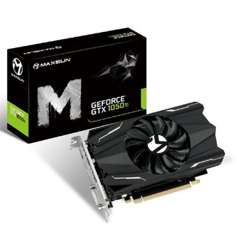  Видеокарта MAXSUN MS-GTX1050Ti Transformer 4G GDDR5 (MS-GTX1050Ti TF 4G), 128bit, 1291/7000MHz, DP/DVI/HDMI, 15W/130W RTL 