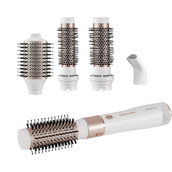  Фен-щетка Polaris PHSB 1214Mi белый/розовое золото 