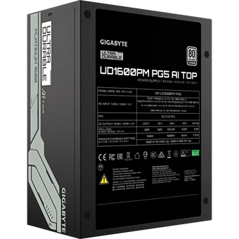  Блок питания Gigabyte UD1600PM PG5 AI TOP (GP-UD1600PM PG5) 1600W, 80Plus, Platinum, Полностью модульный, PCIe Gen 5.0, ATX 3.1 compatible 