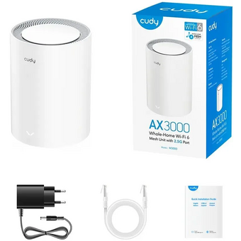  Бесшовный Mesh роутер Cudy M3000 (1-Pack) AX3000 10/100/1000/2500BASE-T белый 