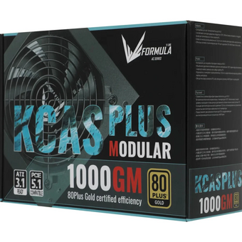  Блок питания Formula V Line KCAS Plus 1000GM, 1000W, ATX3.1/PCIe5.1, APFC, 80+ Gold, 14cm Fan, Full Modular 