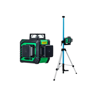  Лазерный уровень INSTRUMAX Greenliner 3-360 (IM0158) + штатив-штанга элевационный lp-300 в комплекте с треногой (3 м) 