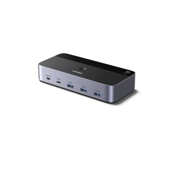 Переключатель двухпортовый UGREEN AK500 (55455) HDMI Dual Monitor KVM Switch 2 In 2 Out серый космос   Переключатель двухпортовый UGREEN AK500 (55455) HDMI Dual Monitor KVM Switch 2 In 2 Out серый космос