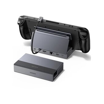  Хаб UGREEN CM800 (55733) 9-in-1 1*USB-C 1*DP 1*USB-C 3*USB-A 1*RJ45 1*SD Card Slot 1*TF Card Slot Hub серый космос 