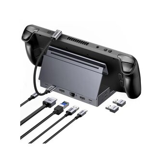  Хаб UGREEN CM800 (55733) 9-in-1 1*USB-C 1*DP 1*USB-C 3*USB-A 1*RJ45 1*SD Card Slot 1*TF Card Slot Hub серый космос 