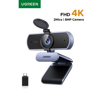  Web-камера UGREEN CM831 (65381) 4K Ultra HD USB-C USB-A Web Camera 1080P with Microphone серый космос 