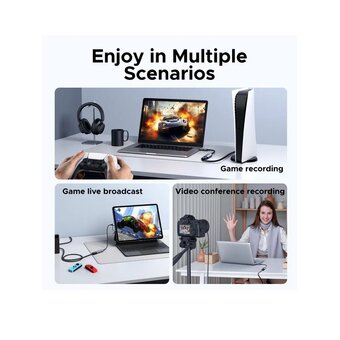 Карта видеозахвата UGREEN CM629 (15389) HD HDMI USB-C/USB-A 4K 30Hz Video Capture Card серый космос   Карта видеозахвата UGREEN CM629 (15389) HD HDMI USB-C/USB-A 4K 30Hz Video Capture Card серый космос