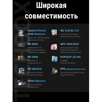  Power Bank UGREEN PB550 (55996B) 67W 20000 mAh USB-C&USB-A&USB-C Cable Built-in Cable Space Gray 