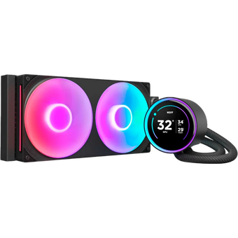  СВО NZXT Kraken Elite 280 RGB (RL-KR28E-B2) (250W, 280mm, LED temp., Black/ Fans 2x140mm, 98.61) 
