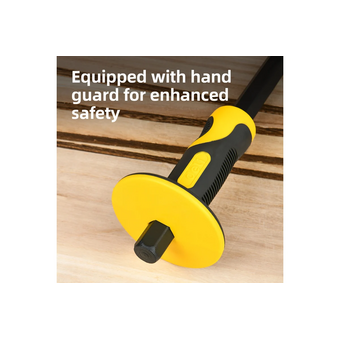  Зубило пикообразное с протектором Deli DL6412 4х19х305мм, двухкомпонентная рукоять 