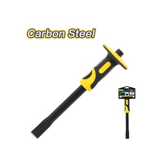  Зубило плоское с протектором Deli DL6312 25х19х305мм, двухкомпонентная рукоять 