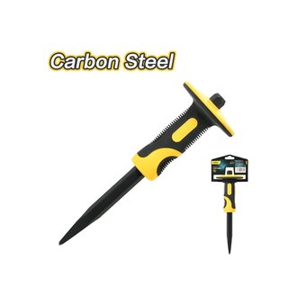  Зубило пикообразное с протектором Deli DL6410 4х16х305мм, двухкомпонентная рукоять 