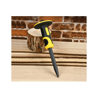  Зубило пикообразное с протектором Deli DL6410 4х16х305мм, двухкомпонентная рукоять 