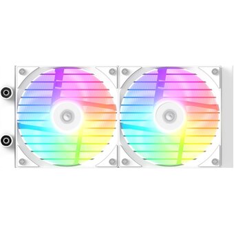  СВО ID-COOLING FX240 LCD White LGA1851/1700/1200/115X/AM4/AM5 (TDP 300W, ARGB Fan and Pump, LCD Display, PWM, Dual Fan) 