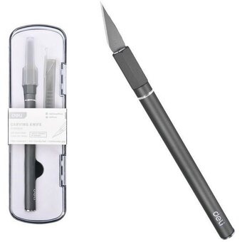  Нож-скальпель Deli DL359201A серый 