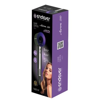 Фен Endever Aurora-510 графит/пурпурный   Фен Endever Aurora-510 графит/пурпурный