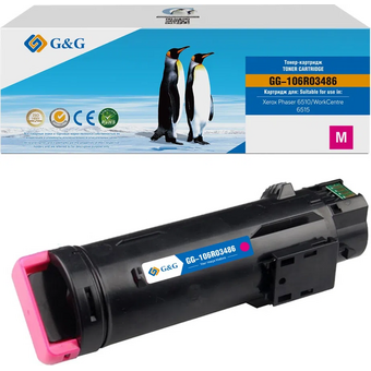  Картридж лазерный G&G GG-106R03486 106R03478/106R03486 пурпурный 2400стр для Xerox Phaser 6510DN/WC 6515DN 