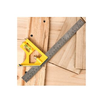  Линейка строительная с угольником и уровнем Deli DL7300Y 