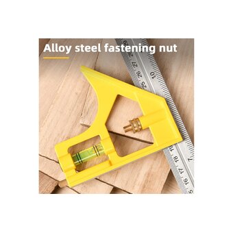  Линейка строительная с угольником и уровнем Deli DL7300Y 