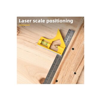  Линейка строительная с угольником и уровнем Deli DL7300Y 