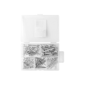  Набор заклепок Deli DL236906 75шт 2,4/3,2/4,0/4,8/6,0мм*15шт пластиковый кейс 