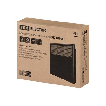  Конвектор электрический TDM ЭК-1000С (SQ2520-1207) черный 