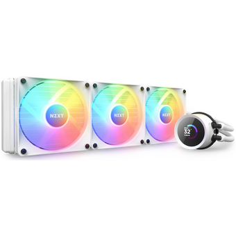 СВО NZXT Kraken 360 RGB (RL-KR360-W1) (270W, 360mm, LED temp., White, Fans 3x120mm, 78.86CFM, 33   СВО NZXT Kraken 360 RGB (RL-KR360-W1) (270W, 360mm, LED temp., White, Fans 3x120mm, 78.86CFM, 33