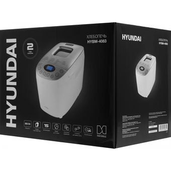  Хлебопечь Hyundai HYBM-4083 белый/серебристый 