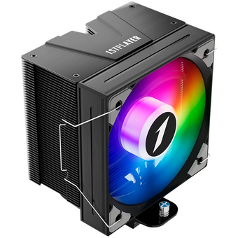  Кулер 1STPLAYER PS130 Black / 2HPx6mm + 2HPx8mm, 220W TDP, single tower, 1x130mm ARGB fan, 500-1600 RPM, 78 CFM, 32.3 dBA 