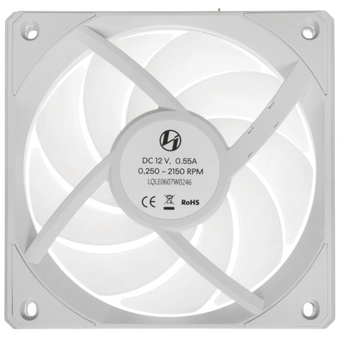  Вентилятор Lian Li Uni Fan CL Wireless 120 (G99.12CL1W1W.R0) / 12CL1W1W White / 120x124x28мм (PWM, ARGB, 2150 об/мин (Max.), 29,8dBa) 