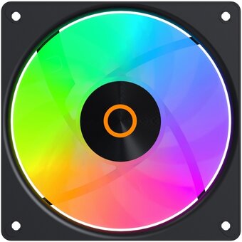  Вентилятор Ocypus Gamma F12 Elite BK ARGB, 120x120x25mm, 4-Pin PWM, 600-1800 RPM, 26 DBA Max, Hydro Bearing 