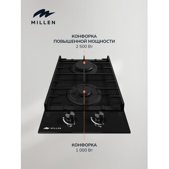 Варочная поверхность MILLEN MGHG 301 BL   Варочная поверхность MILLEN MGHG 301 BL