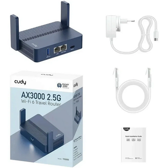  Маршрутизатор Cudy TR3000, AX3000, 2,5Гбит/с (WAN) + 1Гбит/с (LAN)1 USB3.0, MU-MIMO, Mesh 