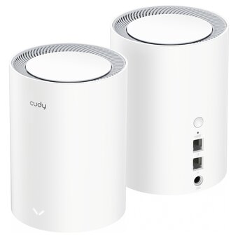  Mesh-система Cudy M3000(2-Pack) V2 2,5-гигабитная Wi-Fi 6 AX3000, 2,4/5ГГц, до 2976Мбит/с, LAN 1x1Гбит/с 