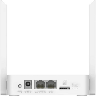  Роутер Cudy LT300 2.0 Wi-Fi 4G LTE Cat.4 N300, 2,4ГГц, до 300Мбит/с, 3G, 4G, 2x100Мбит/с, Nano-SIM, белый, 2 антенны 