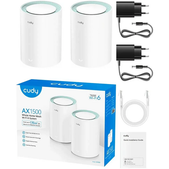  Бесшовный Mesh роутер Cudy M1500 (2-Pack) AX1500 10/100/1000BASE-TX 
