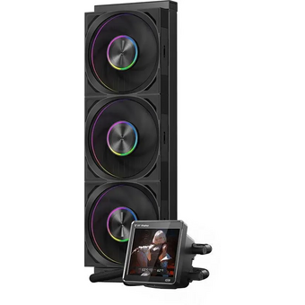  СВО PcCooler DT360 Display ARGB (DT360-BKAWXY-GL) Soc-AM5/AM4/1200/1700/1851 черный 4-pin 15-33.1dB Al LCD 320W Ret 