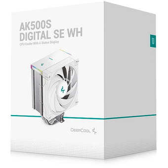  Кулер DEEPCOOL AK500S Digital SE WH LGA20XX/1700/1200/115X/AM5/AM4 (TDP 240W, PWM, Fan 120mm, 5 тепл. трубок, Copper Base, белый) Ret 