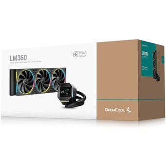  СВО DEEPCOOL LM360 LGA1851/1700/1200/115X/AM5/AM4 (TDP 300W, ARGB Lighting, Anti-Leak edition, PWM, Triple Fan) RET 