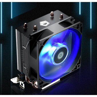  Кулер ID-COOLING SE-902X-B LGA1851/1700/1200/115X/AM5/AM4 (TDP 100W, PWM, 2 тепл.трубки прямого контакта, Blue LED Fan 92mm) Ret 