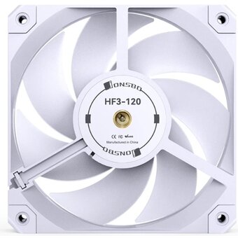  Вентилятор JONSBO HF3-120W 120х120х30мм (PWM, 300-2800об/мин, белый) Retail 