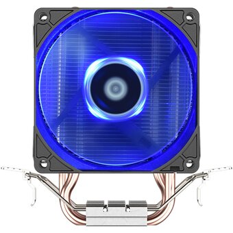  Кулер ID-COOLING SE-902X-B LGA1851/1700/1200/115X/AM5/AM4 (TDP 100W, PWM, 2 тепл.трубки прямого контакта, Blue LED Fan 92mm) Ret 