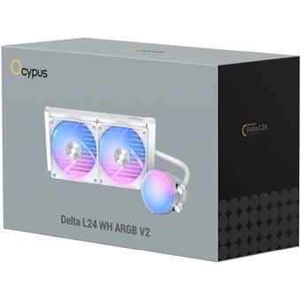  Вентилятор Ocypus Delta L24 WH ARGB V2, 240mm, ARGB Pump,2x120mm ARGB fans, LGA115X/1200/1700/18XX, AM4/AM5 