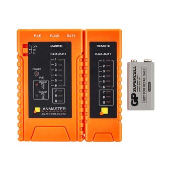  Тестер кабельный Lanmaster LAN-TST-WRM-310-POE 