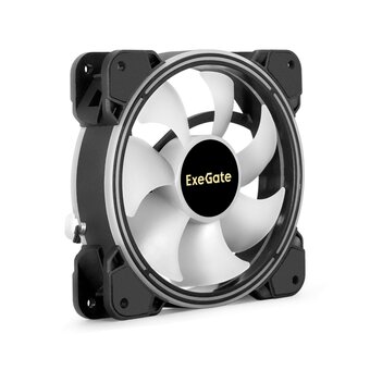  Вентилятор с подсветкой ExeGate EX12025HM3PM.FRGB.7O5CSU EX295963RUS 12В DC (120x120x25 мм, Hydraulic bearing (гидродинамический), 3pin+Molex) 